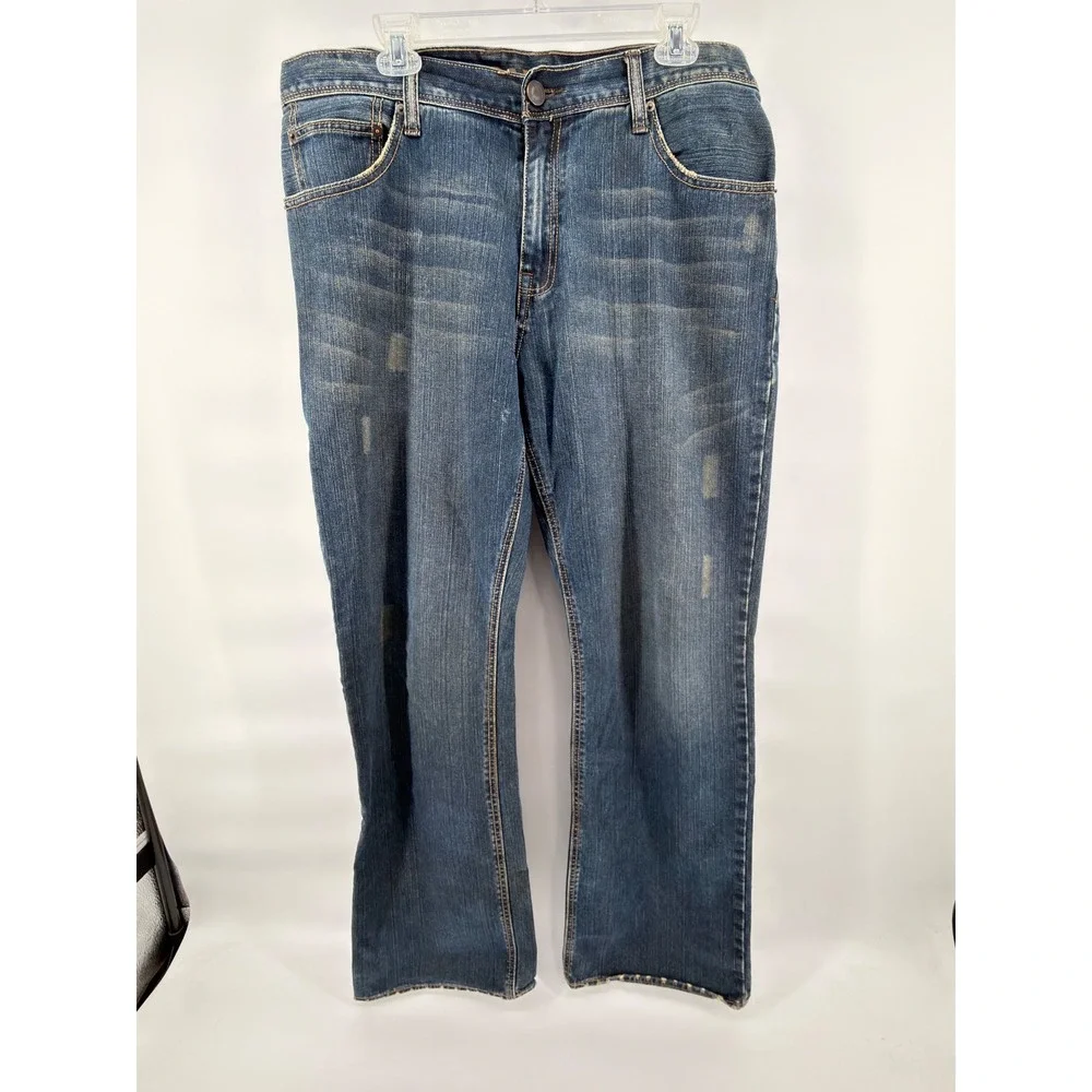 Arizona Jean Co Men's 36x34 Loose Straight Leg‎ Jeans Blue Denim 100% Cotton